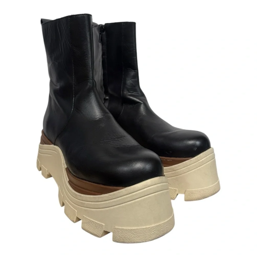 Alohas Phoenix Chunky Chelsea Platform Boots Size 39